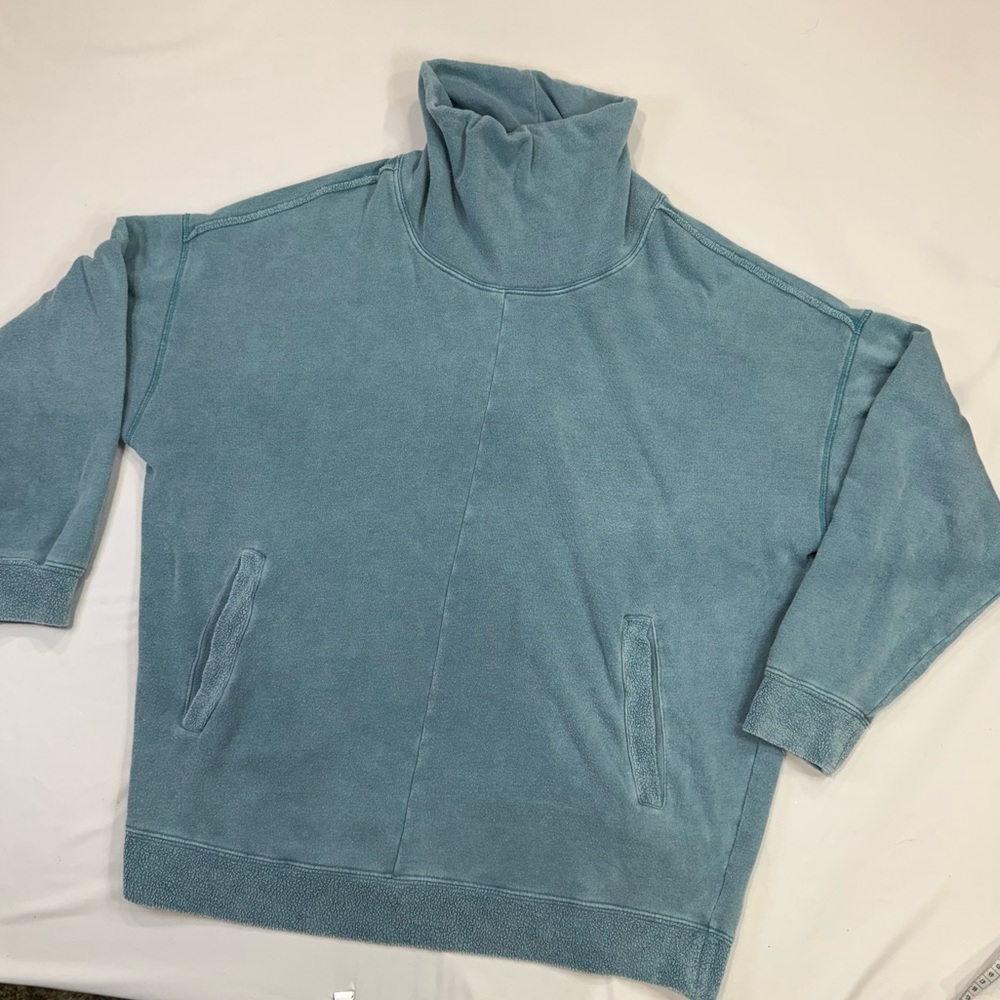 Free People Women’s Slate Mock Neck Sweatshirt